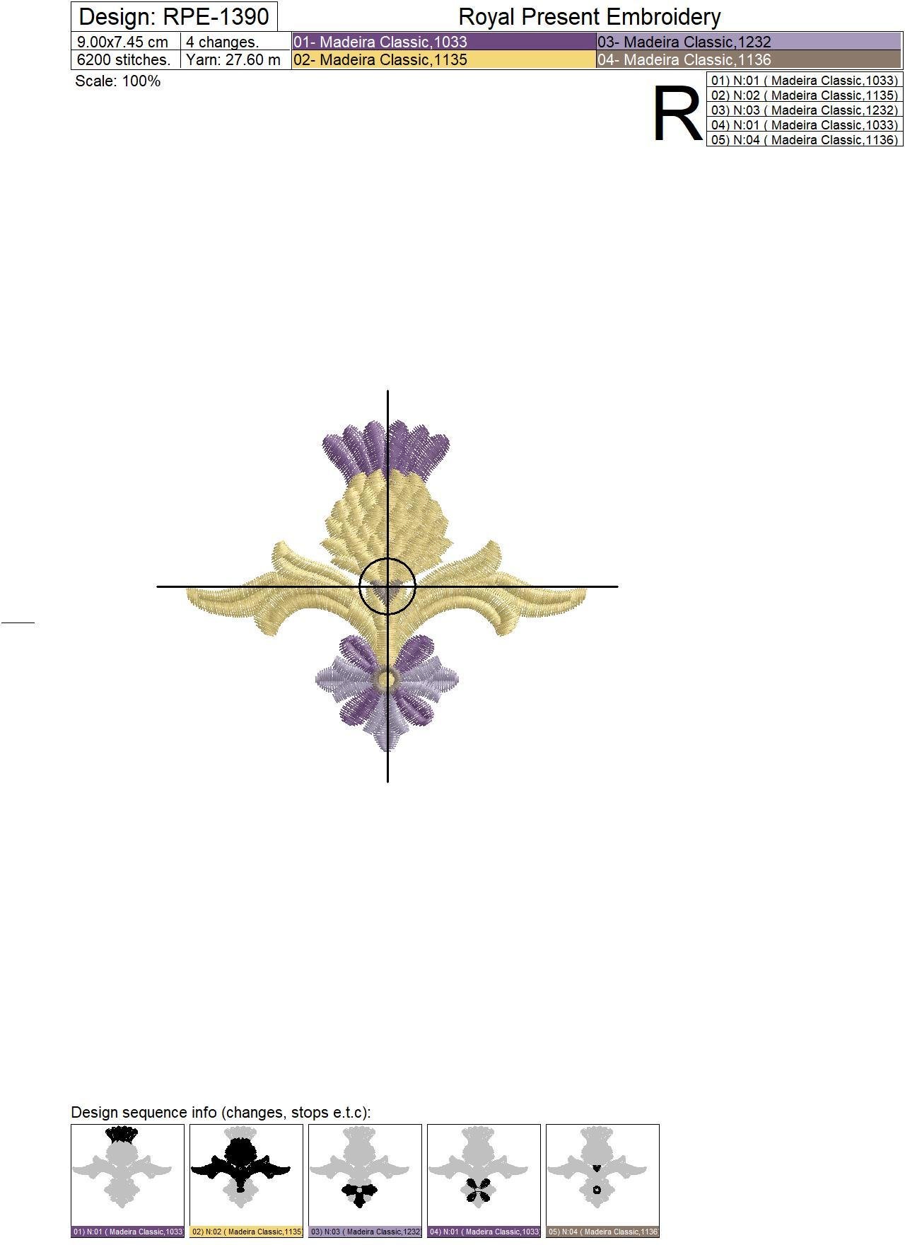 Golden thistle Free Machine Embroidery Design
