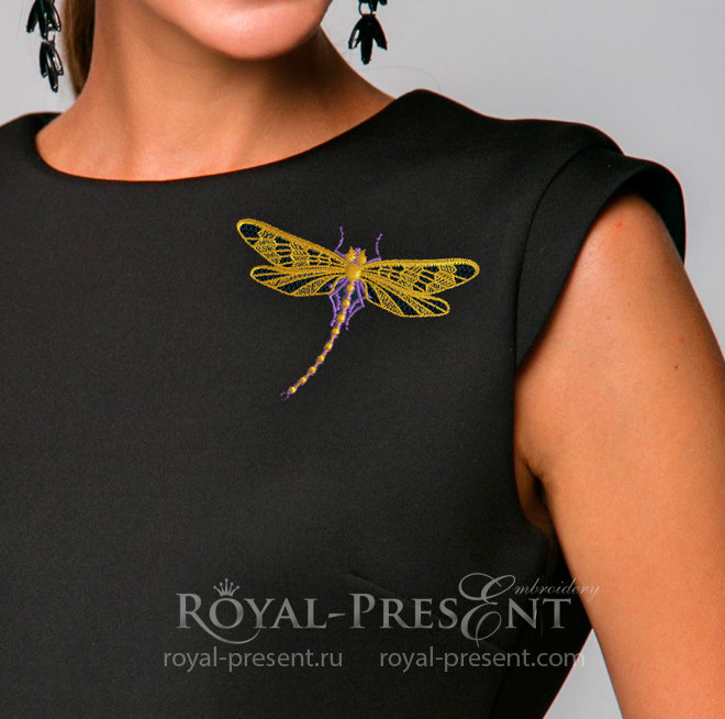 Machine Embroidery Design Dragonfly RPE-877