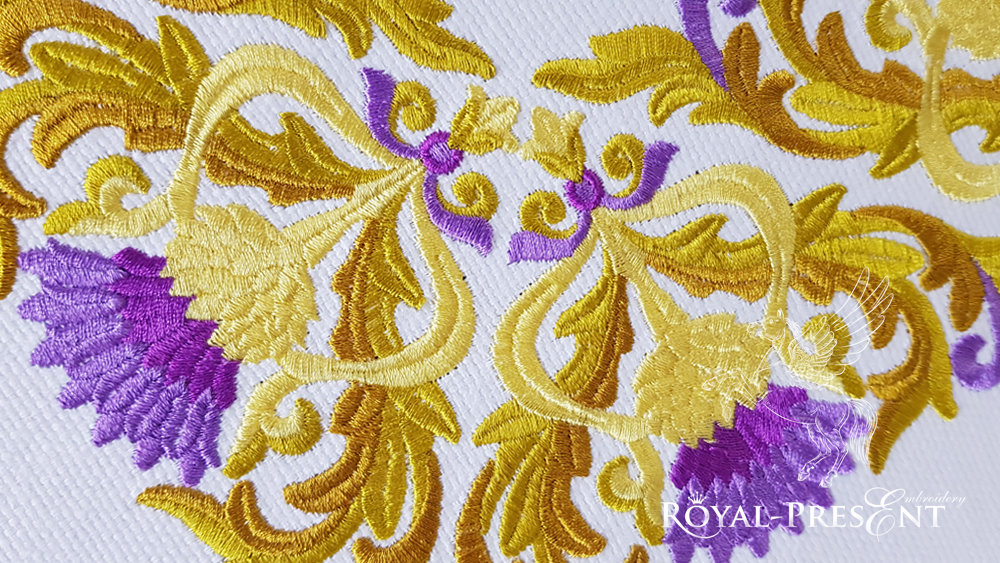 Golden Thistle corner Machine Embroidery Design
