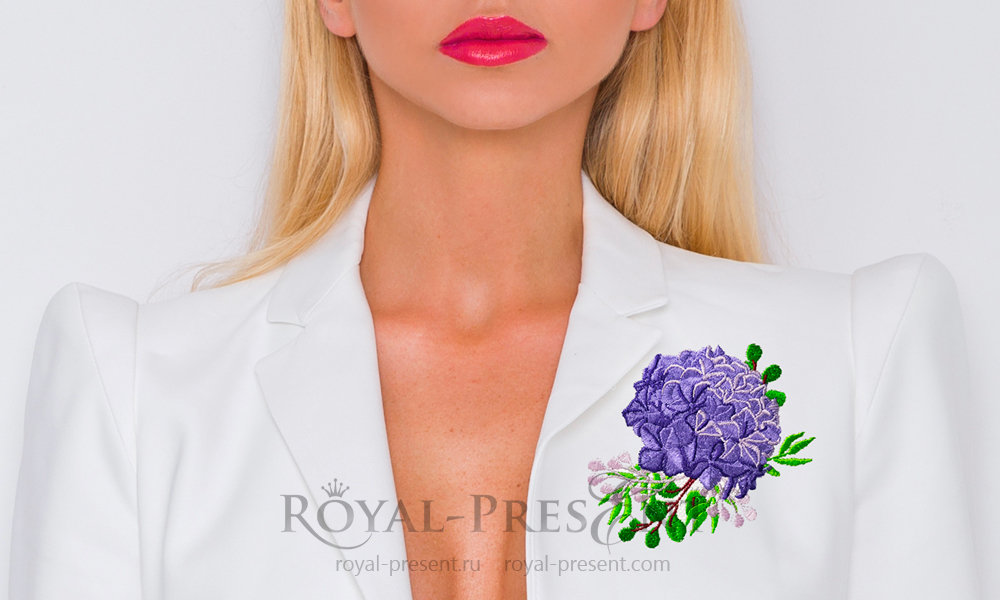 Hydrangea bouquet Machine Embroidery Design - 3 sizes
