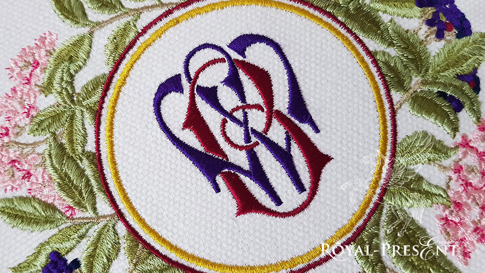 Elderberry wreath Machine Embroidery Design - 2 sizes