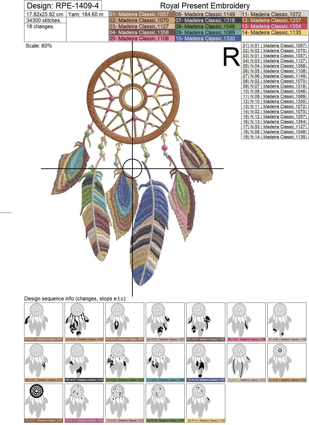 Dream catcher Machine Embroidery Design - 4 sizes