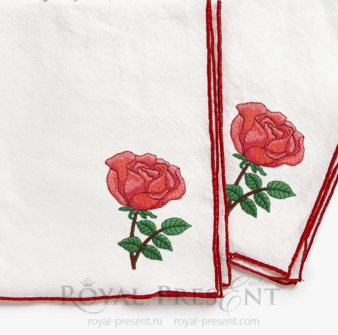 Rose Free Machine Embroidery Design RPE-565