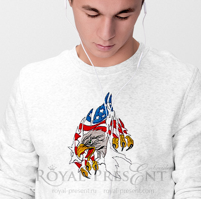 Machine Embroidery Design American Eagle RPE-886
