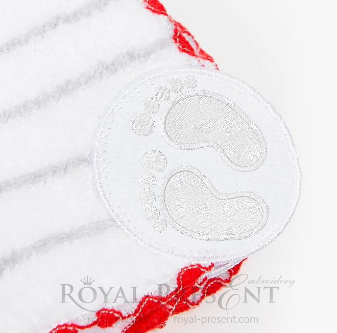 Machine Embroidery Design Baby Feet RPE-569