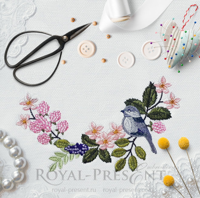 Little Sparrow Machine Embroidery Design - 3 sizes RPE-1424