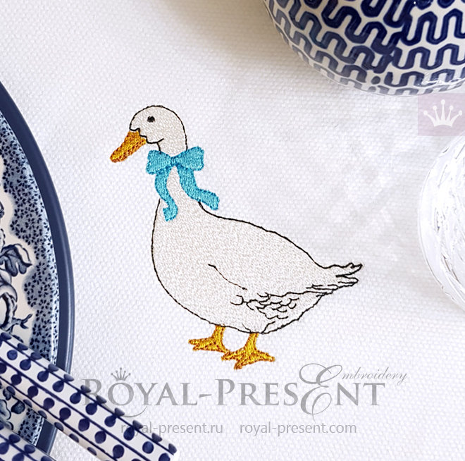 Machine Embroidery Design Czech goose - 2 sizes RPE-817
