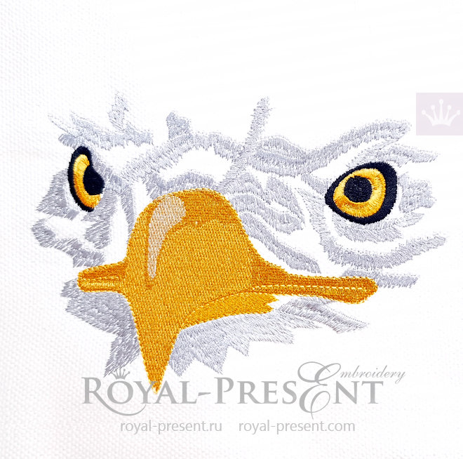 Machine Embroidery Design Eagle Head RPE-1112