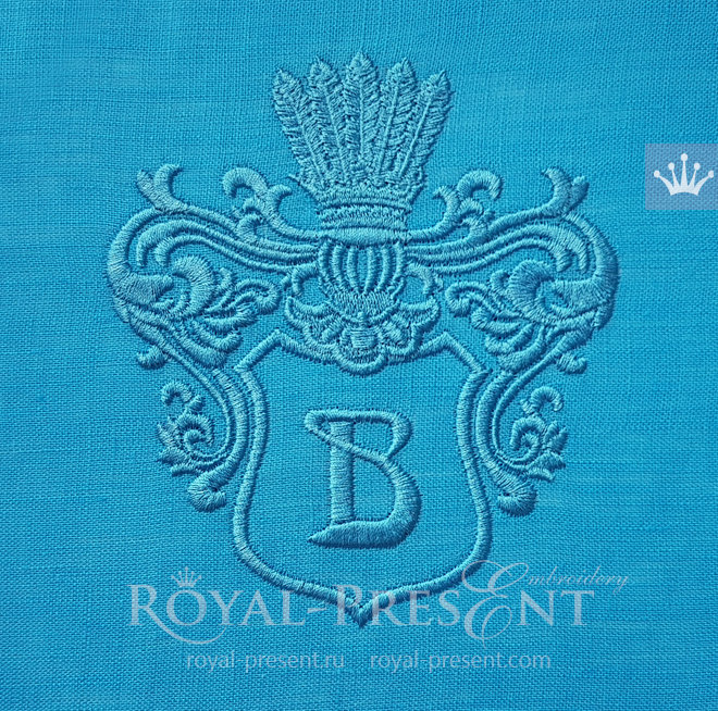 Heraldic Frame Machine Embroidery Design - 2 sizes RPE-332
