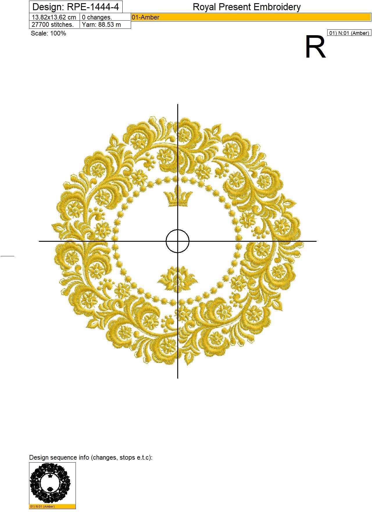 Wedding Frame Machine Embroidery Design - 5 sizes