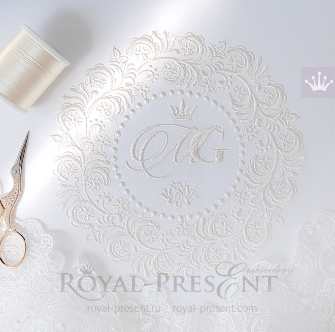 Wedding Frame Machine Embroidery Design - 5 sizes RPE-1444