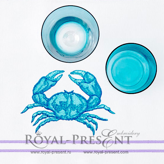 Machine Embroidery Design Crab RPE-211