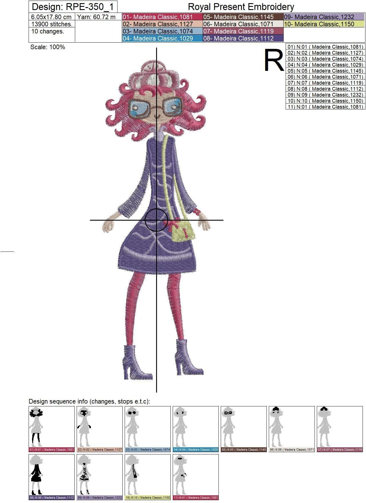 Fashion Girls Machine Embroidery Designs