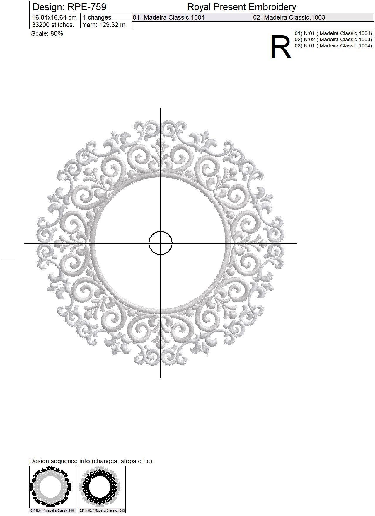 Machine Embroidery Design Wedding Frame - 3 sizes