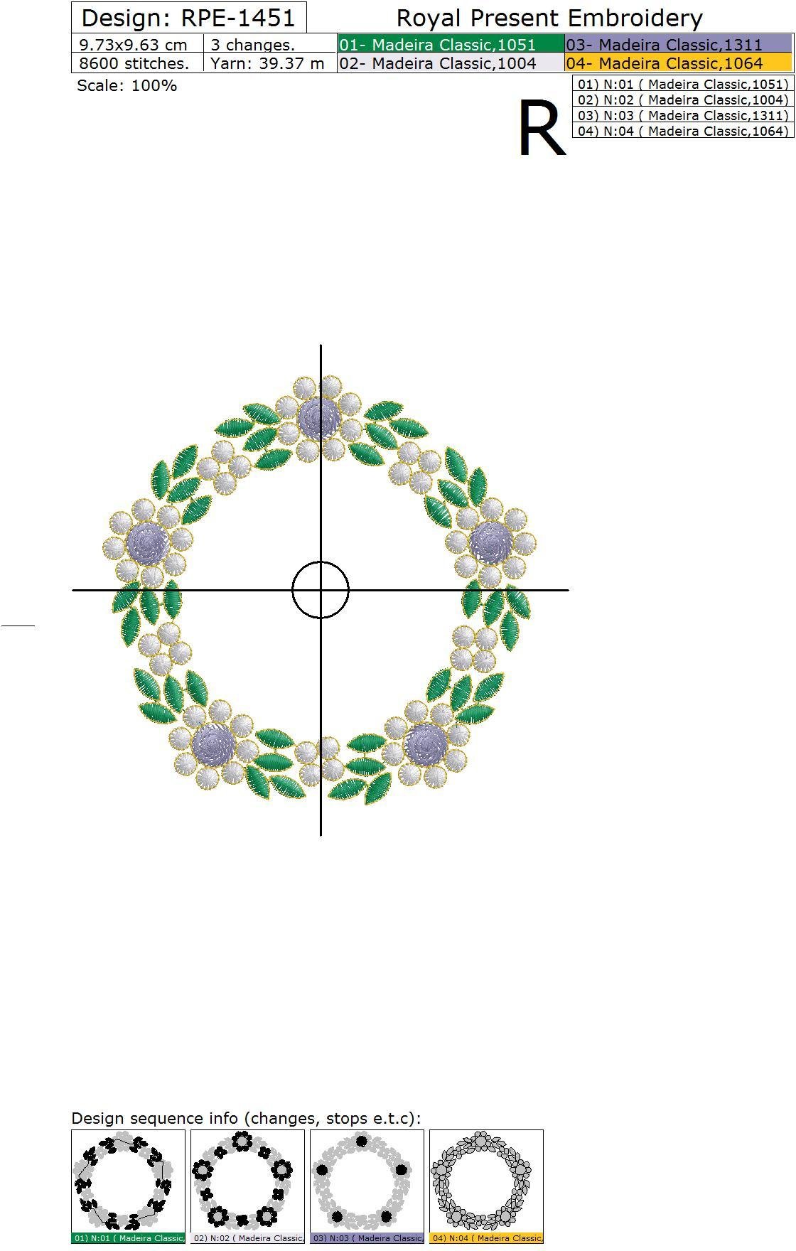Floral Emerald Machine Embroidery Designs Pack