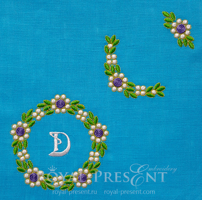 Floral Emerald Machine Embroidery Designs Pack RPE-1454