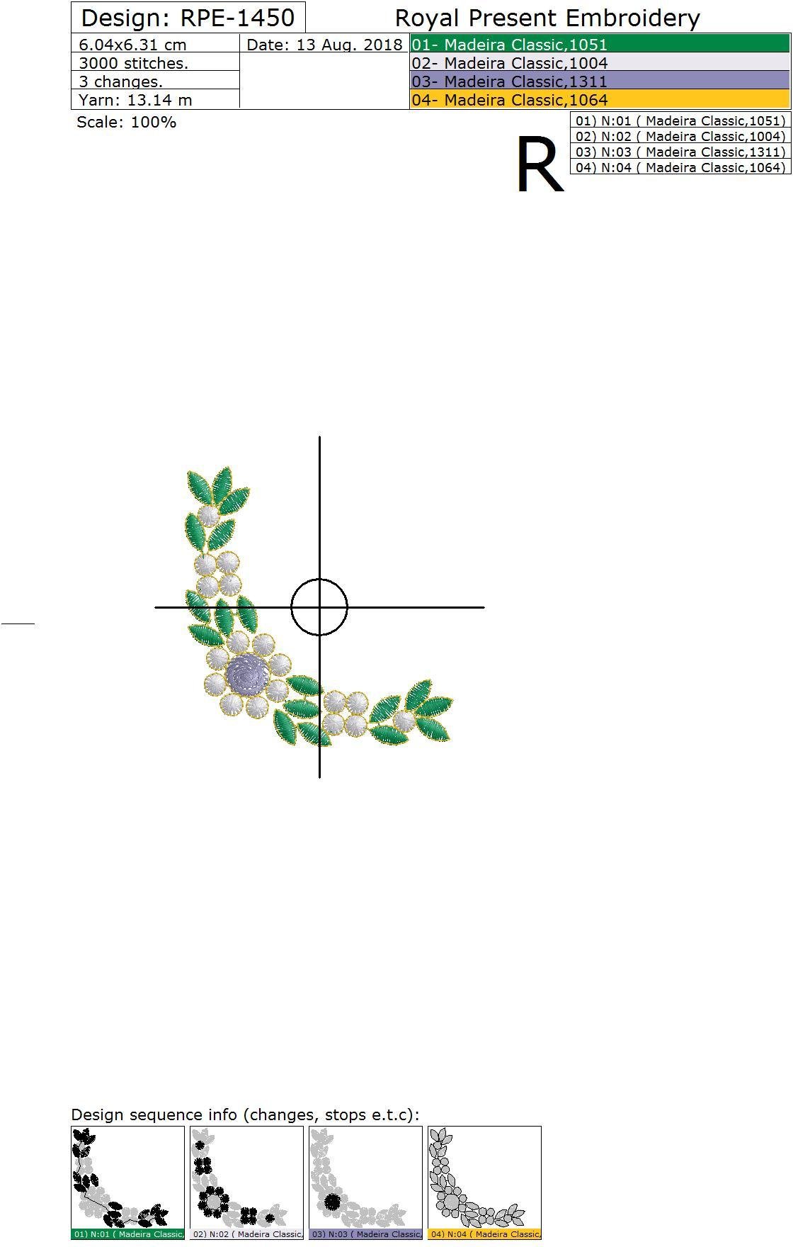 Floral Emerald Machine Embroidery Designs Pack