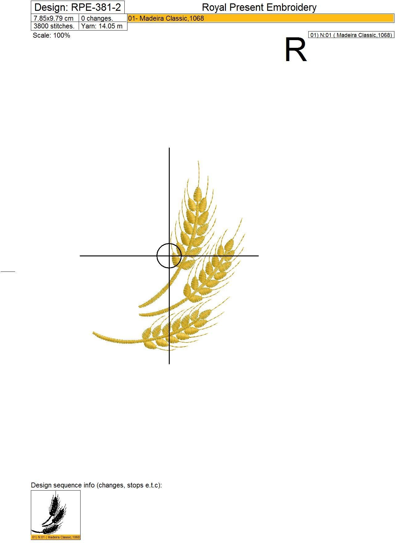 Machine Embroidery Designs Hops and barley