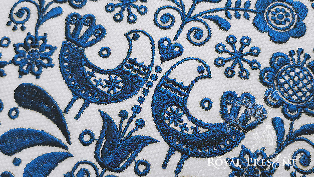 Scandinavian floral pattern Machine Embroidery Design - 3 sizes