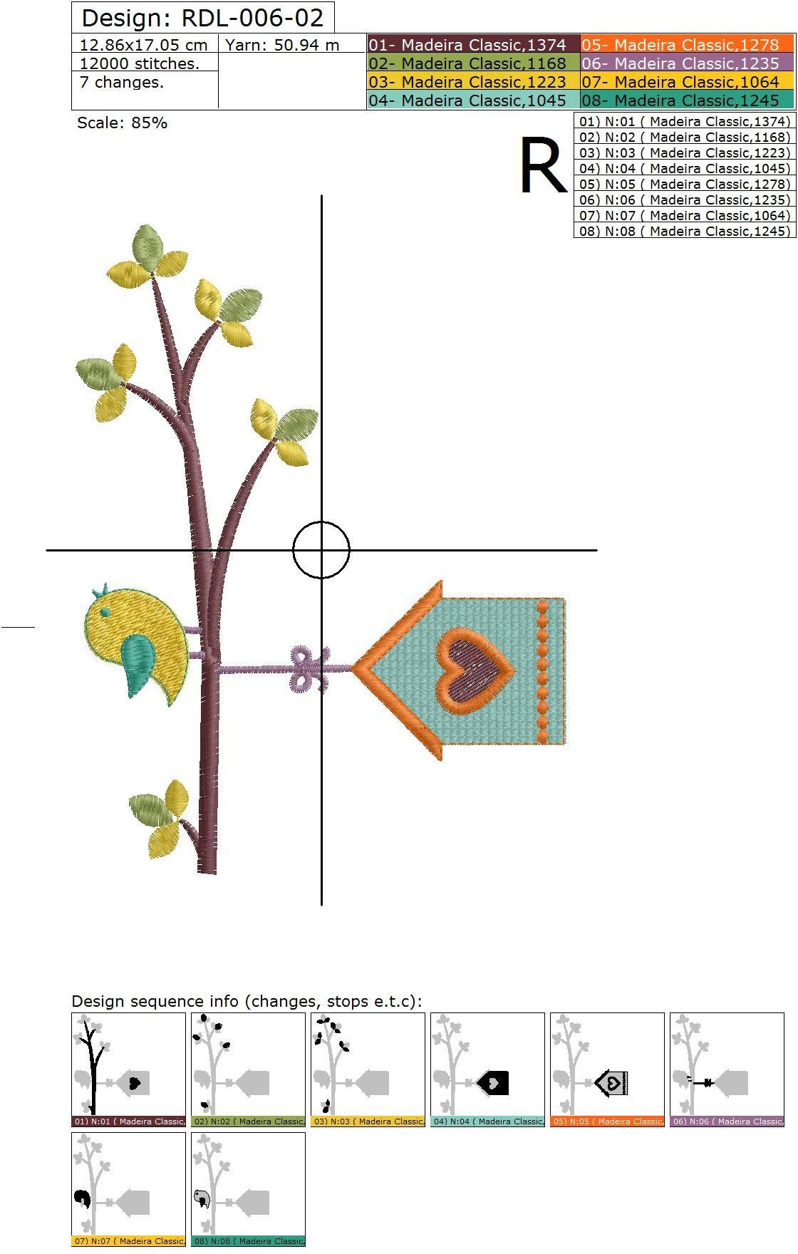 Machine Embroidery Designs Birds and birdhouses