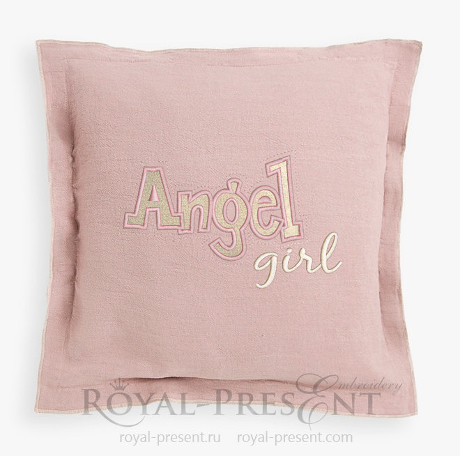 Appliqué machine embroidery design Angel Girl RPE-882