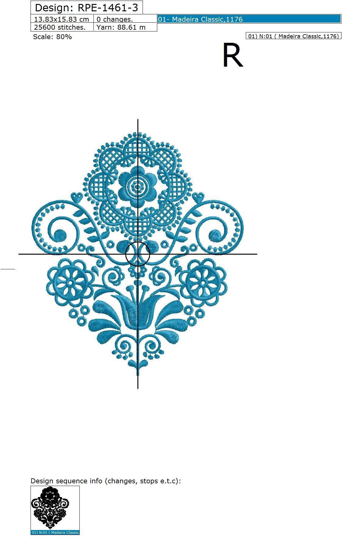 Nordic Machine Embroidery Design - 3 sizes