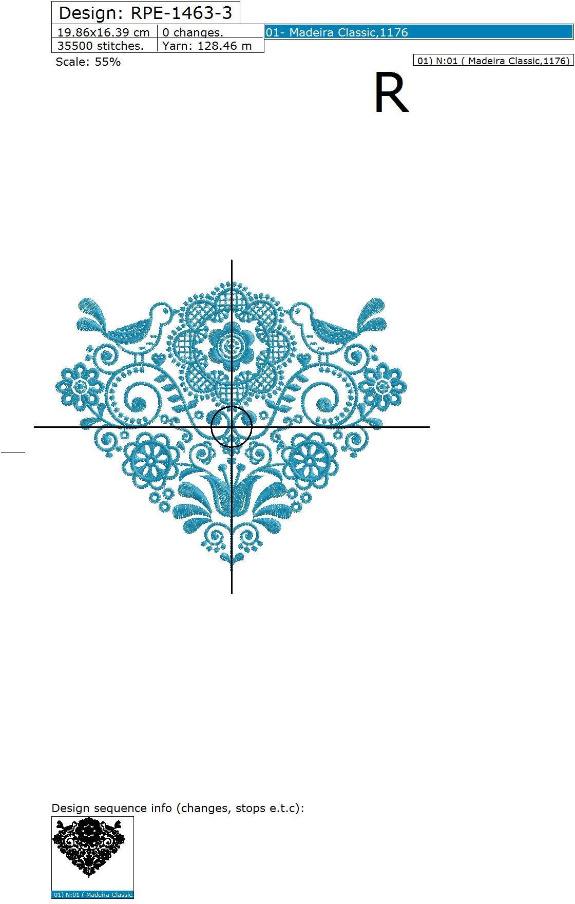 Nordic Corner Machine Embroidery Design - 3 sizes