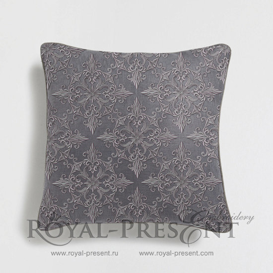 Grey Quilt Block Machine Embroidery Design - 7 sizes RPE-027-1