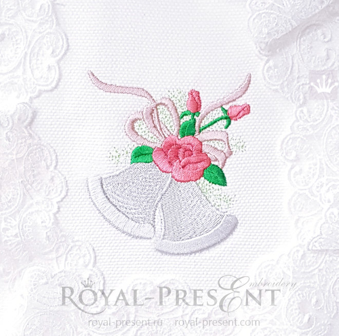 Machine Embroidery Design Wedding Bells RPE-738