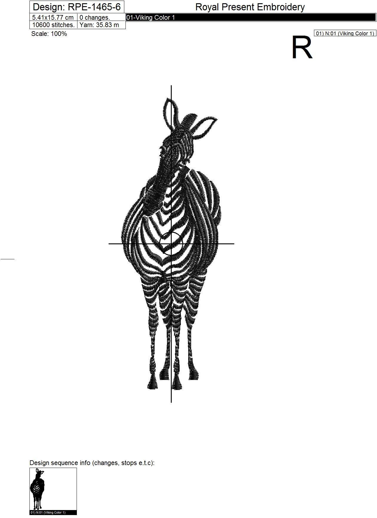 Zebras Machine Embroidery Designs - 6 in 1