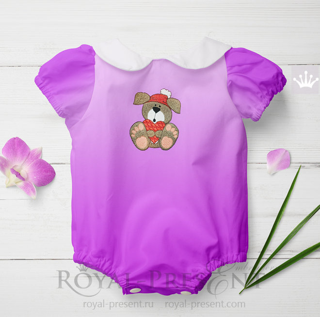 Machine Embroidery Design Cute Puppy RPE-842-01