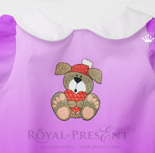 Machine Embroidery Design Cute Puppy