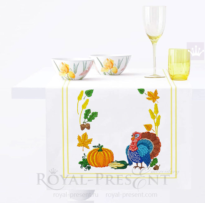 Happy Thanksgiving Machine Embroidery Designs - 5 in 1 RPE-1471