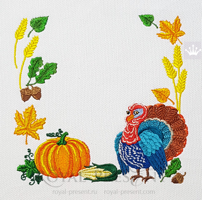 Happy Thanksgiving Machine Embroidery Designs - 5 in 1