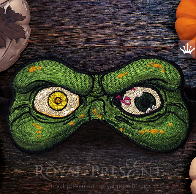 ITH Witch Sleep Mask Machine Embroidery Design - 3 sizes RPE-1457