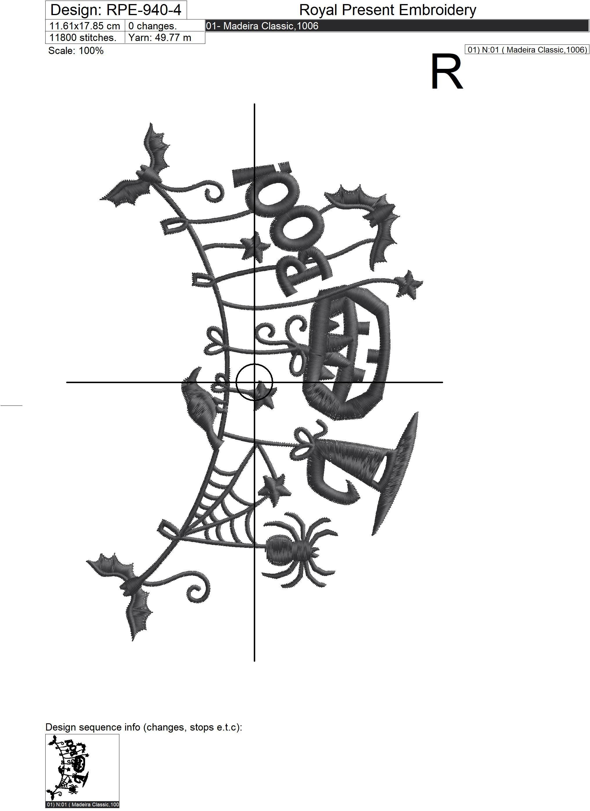 Halloween Hanging Decorations Machine Embroidery Design