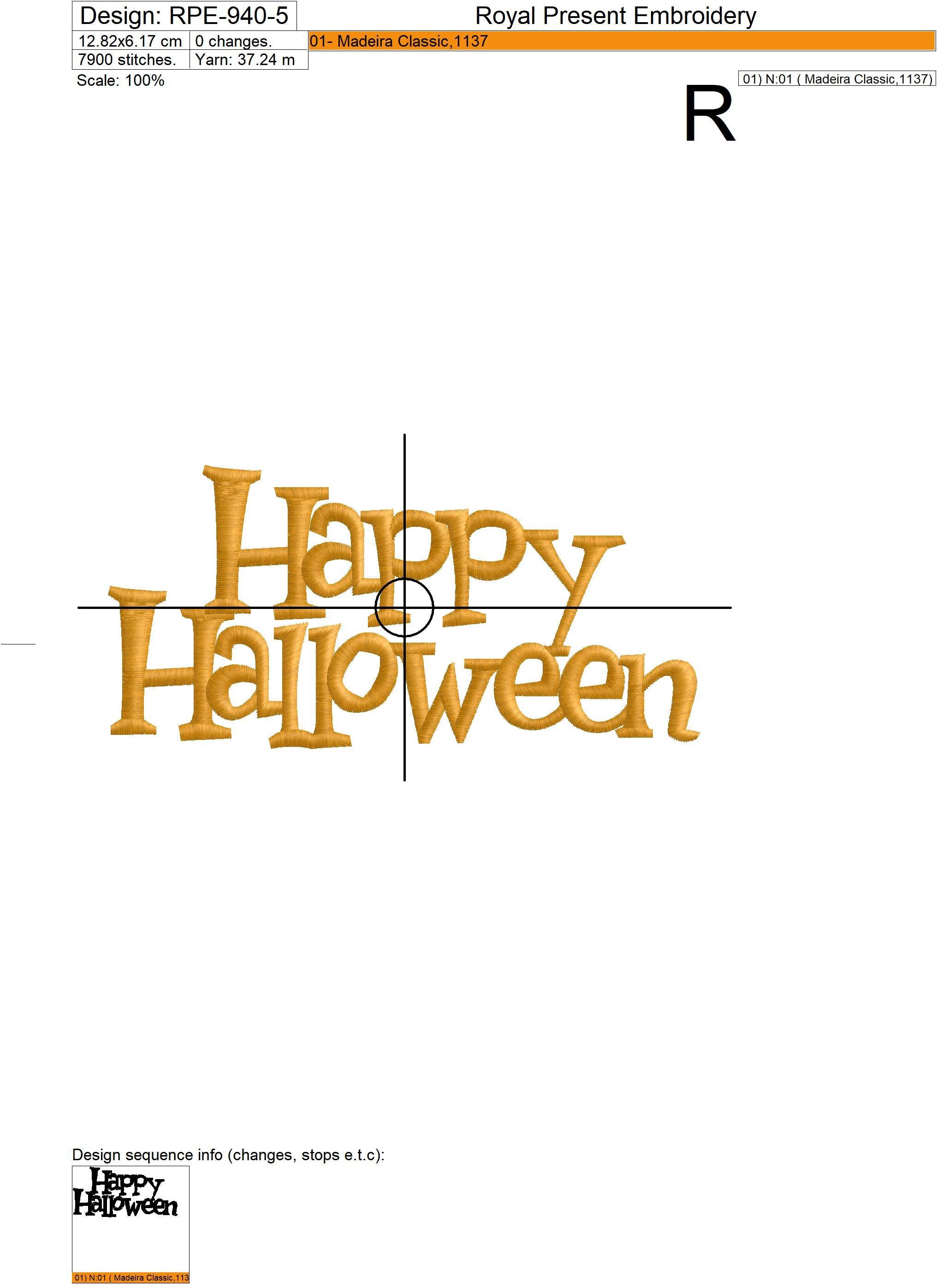 Halloween Hanging Decorations Machine Embroidery Design
