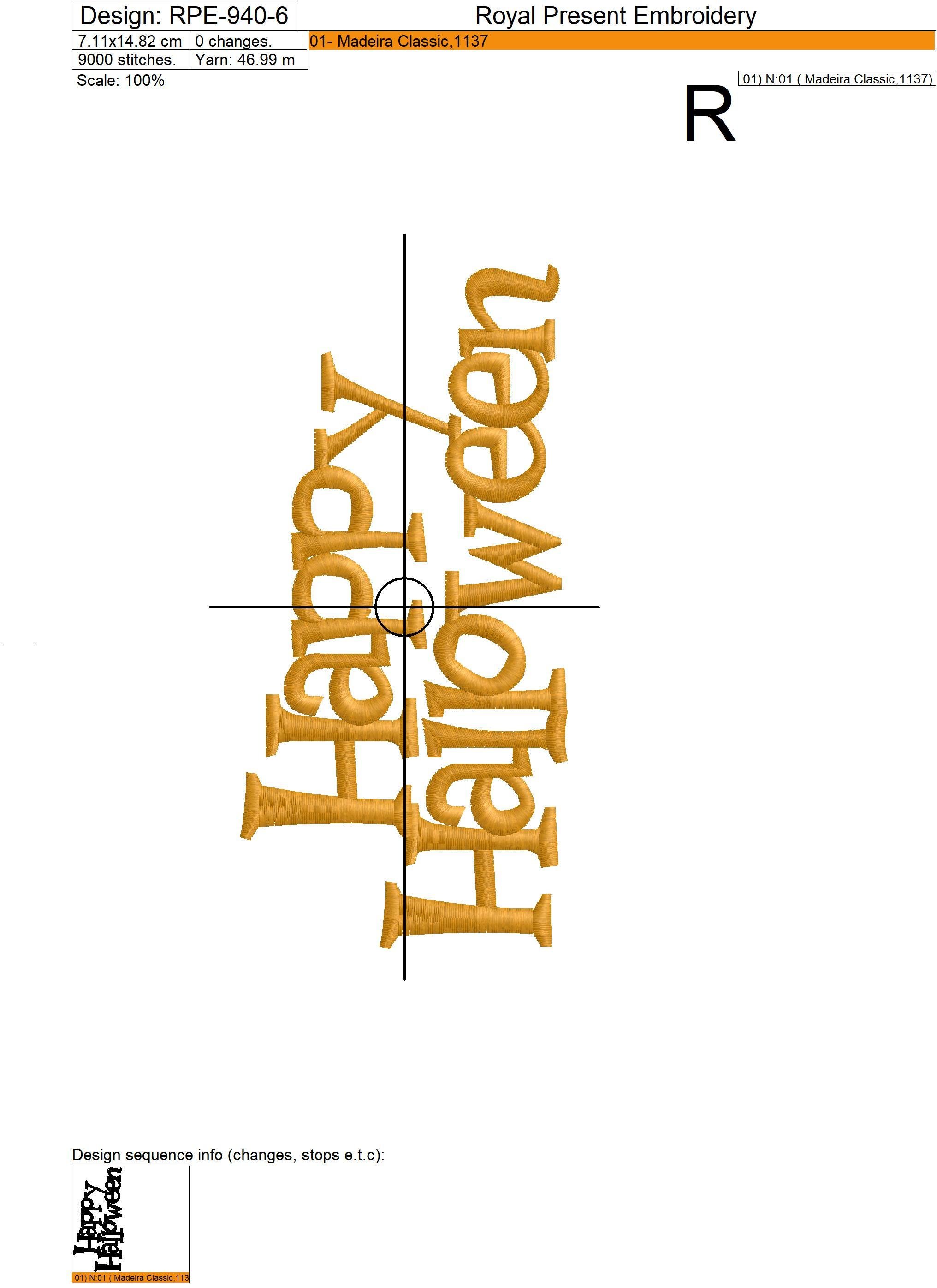 Halloween Hanging Decorations Machine Embroidery Design