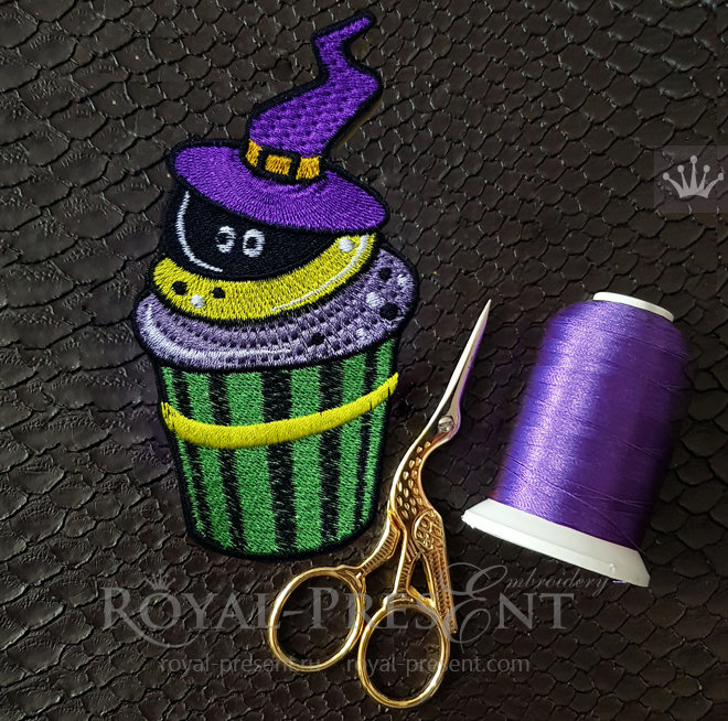 Halloween Cupcake Machine Embroidery Design - 3 sizes RPE-1489-4