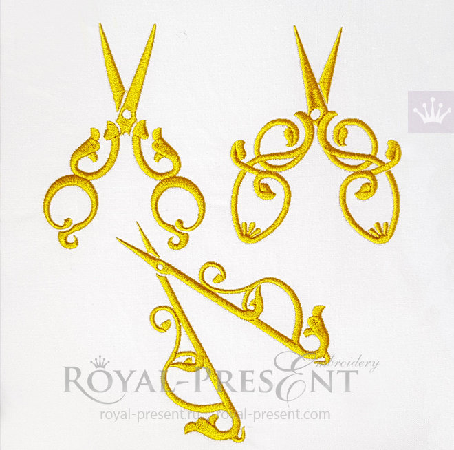 Scissors machine embroidery designs RPE-1493-2