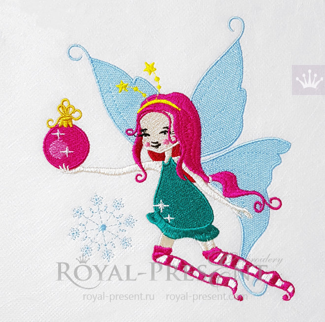 Winter Fairy Machine Embroidery Design - 4 sizes