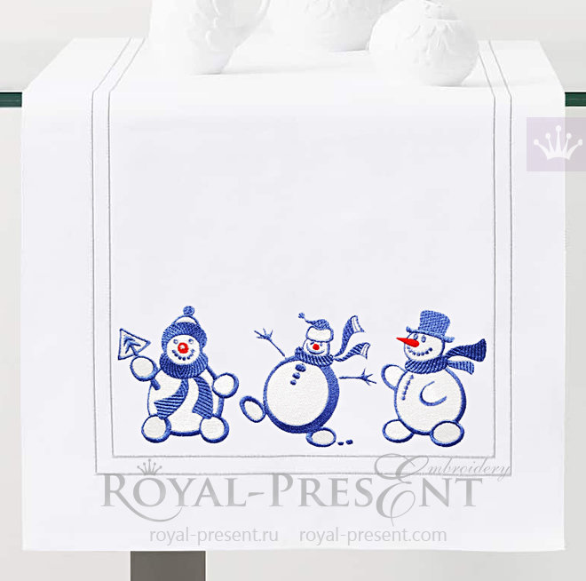 Cartoon Snowballs Machine Embroidery Designs RPE-1498