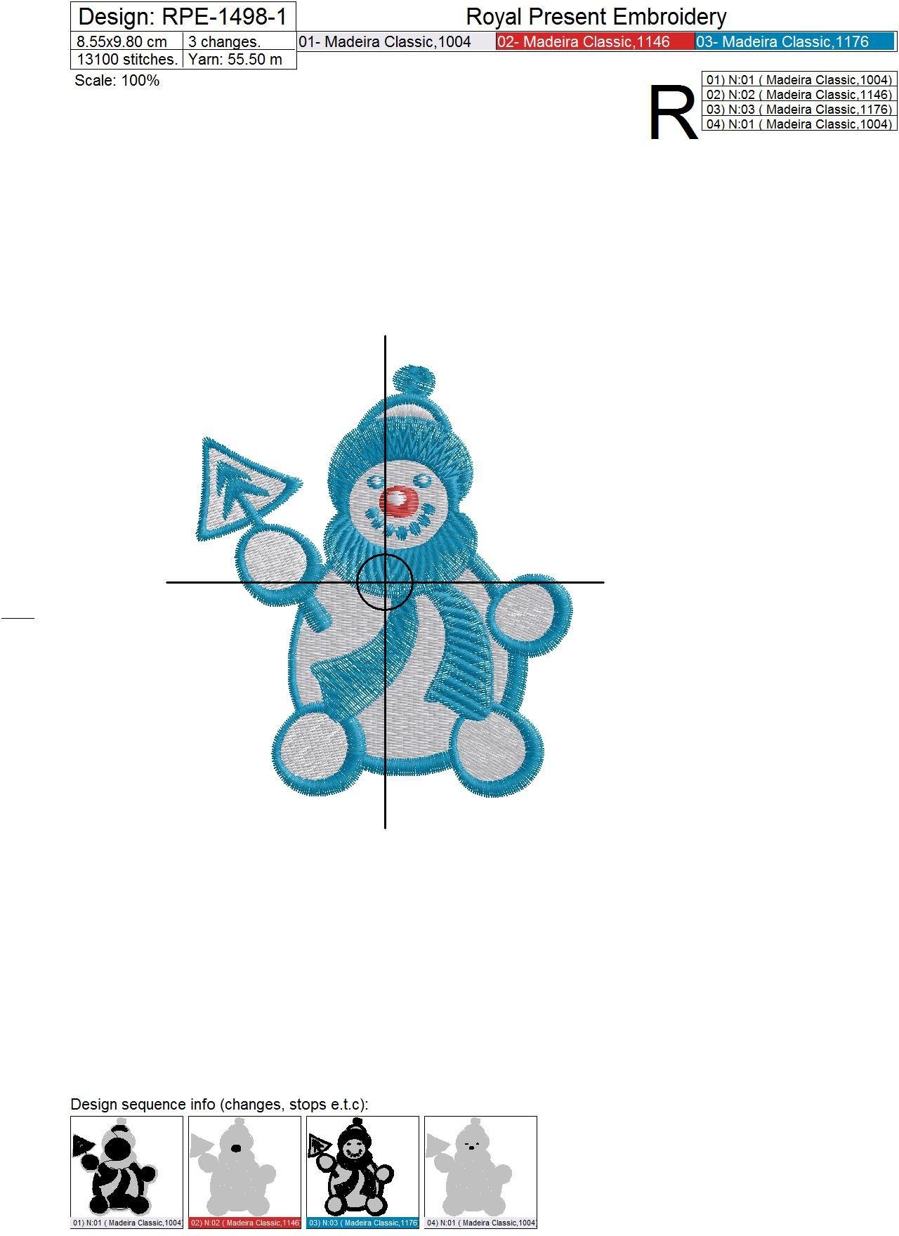 Cartoon Snowballs Machine Embroidery Designs