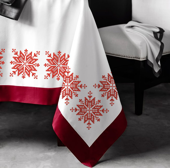 Norwegian Snowflake Cross-stitch Embroidery Design - 4 sizes RPE-1532