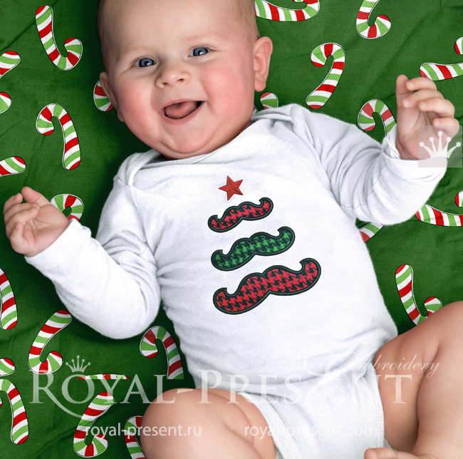 My first Сhristmas Applique machine embroidery design - 2 sizes RPE-1538