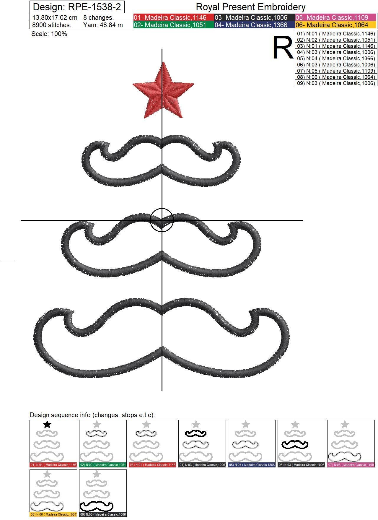 My first Сhristmas Applique machine embroidery design - 2 sizes