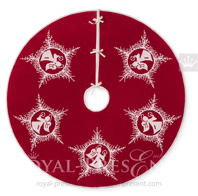 Christmas Angel Cross-stitch Machine Embroidery Design - 4 sizes