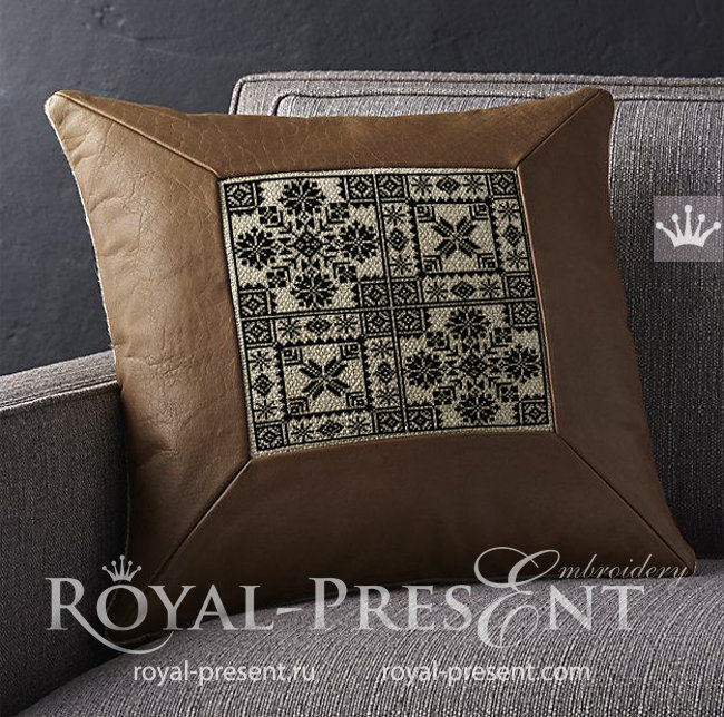 Norwegian Ornaments Cross-stitch Embroidery Designs - 4 sizes RPE-1544