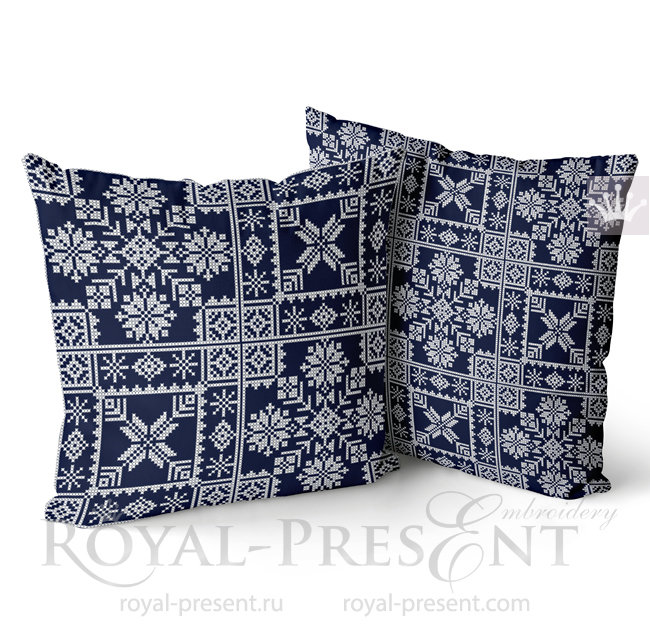 Norwegian Ornaments Cross-stitch Embroidery Designs - 4 sizes