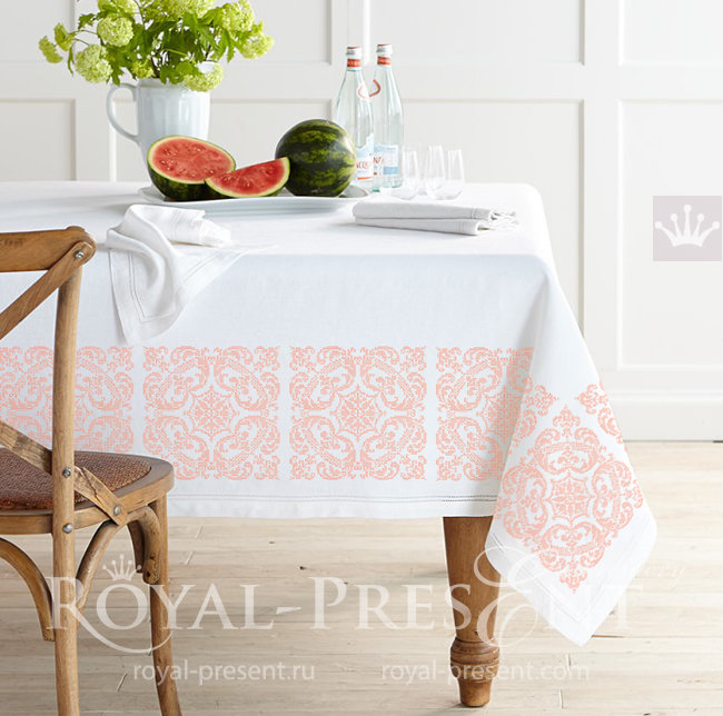 Baroque Style Cross-Stitch Digital Pattern - 4 sizes RPE-1548